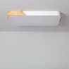Plafonnier led 30w cct-40cm-3000k-4000k-6000k bois et métal blanc