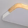 Plafonnier led 30w cct-40cm-3000k-4000k-6000k bois et métal blanc