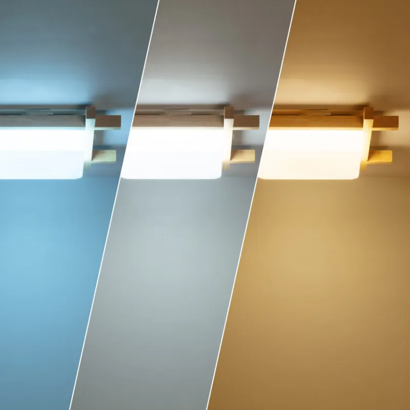 Plafonnier led 15w cct-40cm-3000k-4000k-6000k bois