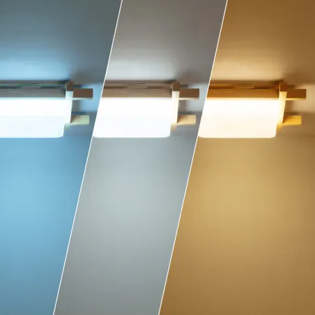 Plafonnier led 15w cct-40cm-3000k-4000k-6000k bois