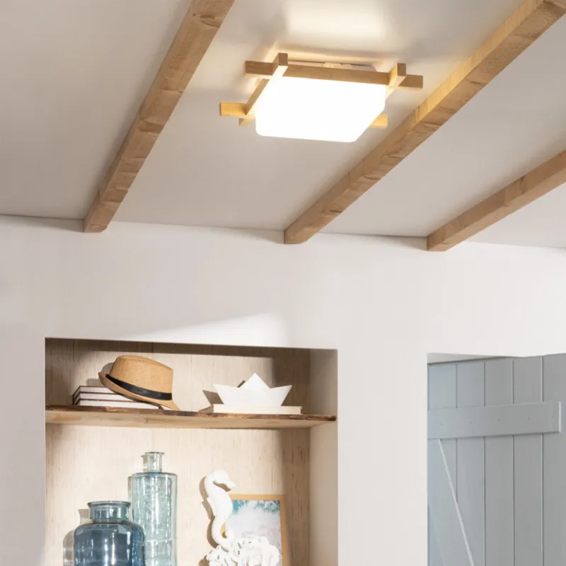 Plafonnier led 15w cct-40cm-3000k-4000k-6000k bois