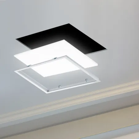 Cadre pour encastrement dalle led 30x60cm avec ressort type downlight