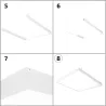 Cadre SAILLIE BLANC PANNEAUX LED DALLE LED PRO 30x30cm