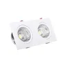 Downlight spot 20w led double carre blanc encastrable orientable-1800 lumens