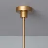 Plafonnier suspendu 3 boules verre culot e27 et métal doré