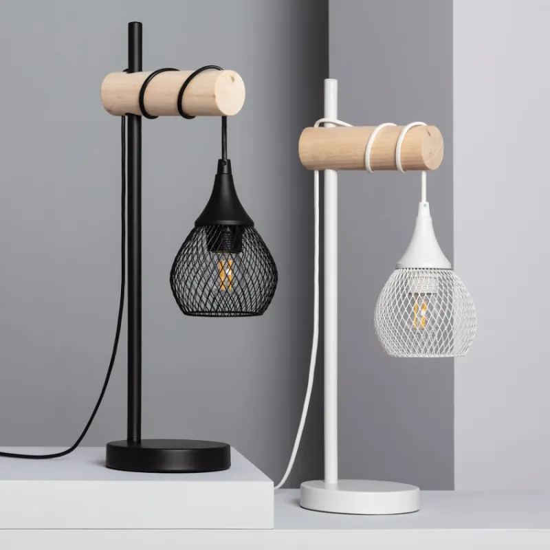 Lampe a poser table wifi variateur intensité culot e27 blanc ou noir