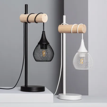 Lampe a poser table wifi variateur intensité culot e27 blanc ou noir