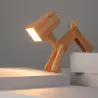 Lampe de table bois enfant chevet culot e14 forme chien