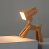 Lampe de table bois enfant chevet culot e14 forme chien