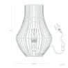 Lampe a poser de table rotin culot e27 style cage