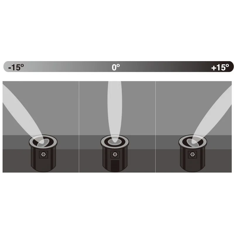 Encastré de sol orientable 15W led-ip67-950 lumens 3000k