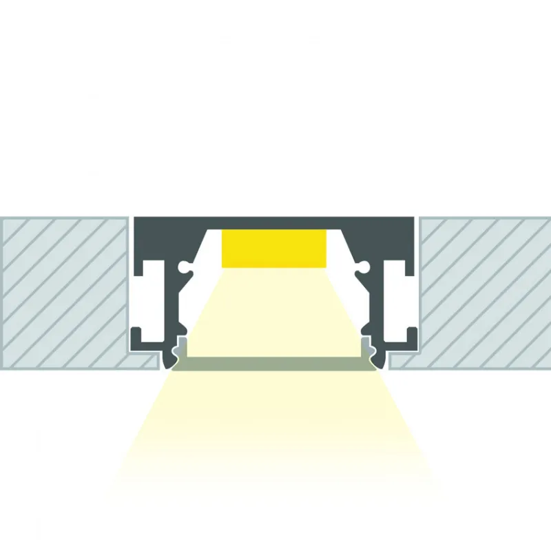 1m profilé encastrable placoplâtre aluminium au mètre pour ruban led 220v
