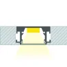 1m profilé encastrable placoplâtre aluminium au mètre pour ruban led 220v
