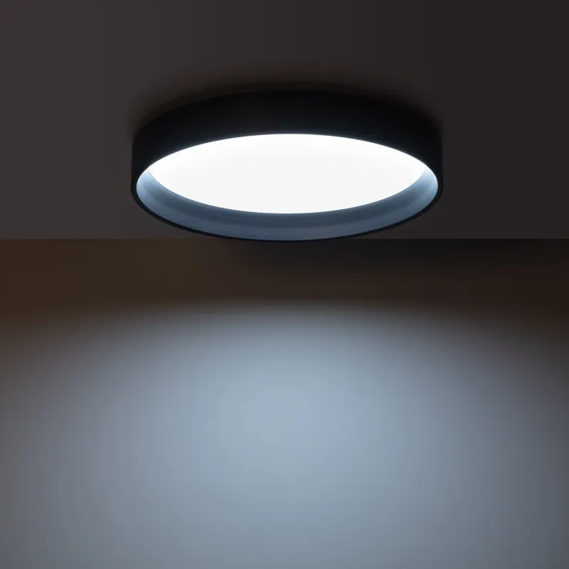 Plafonnier led 30w cct-55cm-3000k-4000k-6000k métal noir