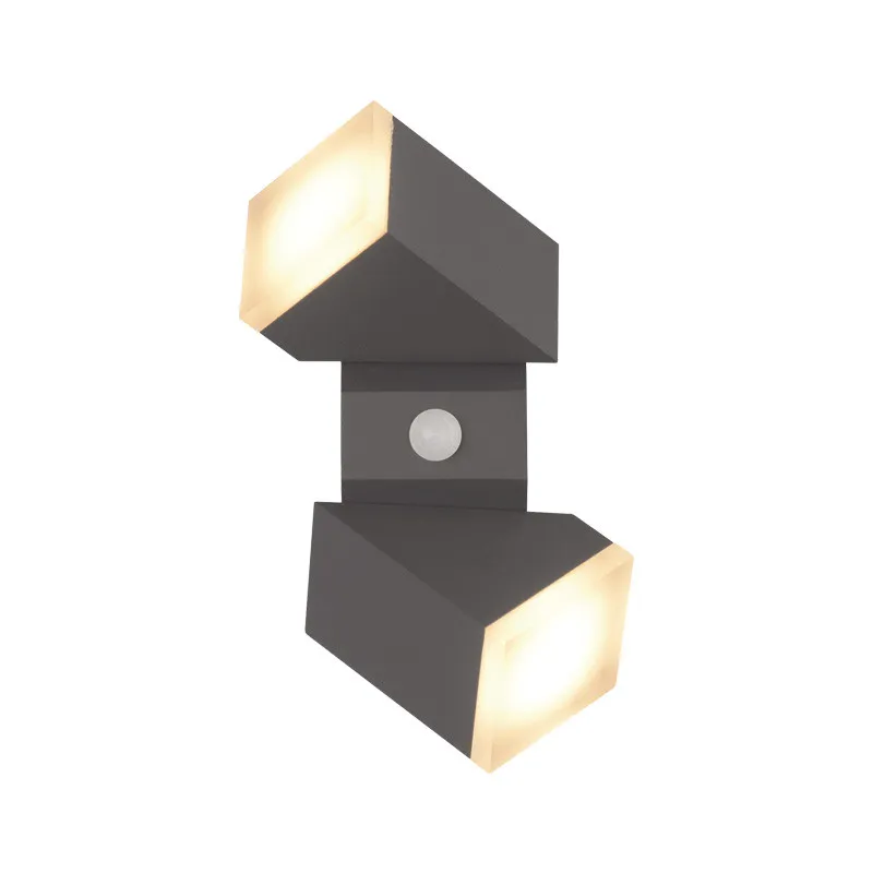 APPLIQUE MURAL LED 13 W ORIENTABLE 4000K GRIS ANTHRACITE IP54 DETECTEUR