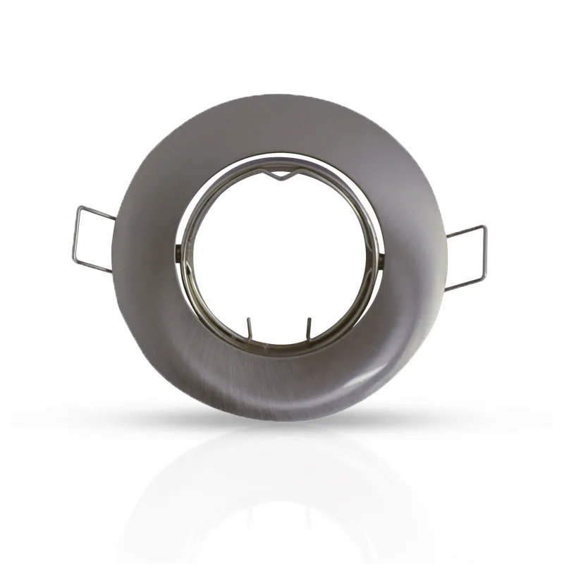 SUPPORT DE SPOT ROND ARGENT   ORIENTABLE 92 mm