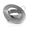 SUPPORT DE SPOT ROND ARGENT   ORIENTABLE 92 mm
