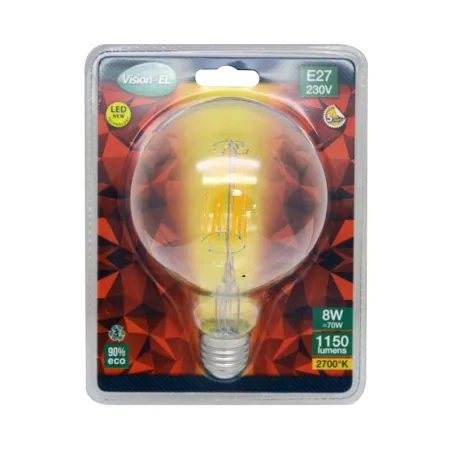 LED FIL COB GLOBE G95 E27 8 W 2700 K CLAIRE BLISTER