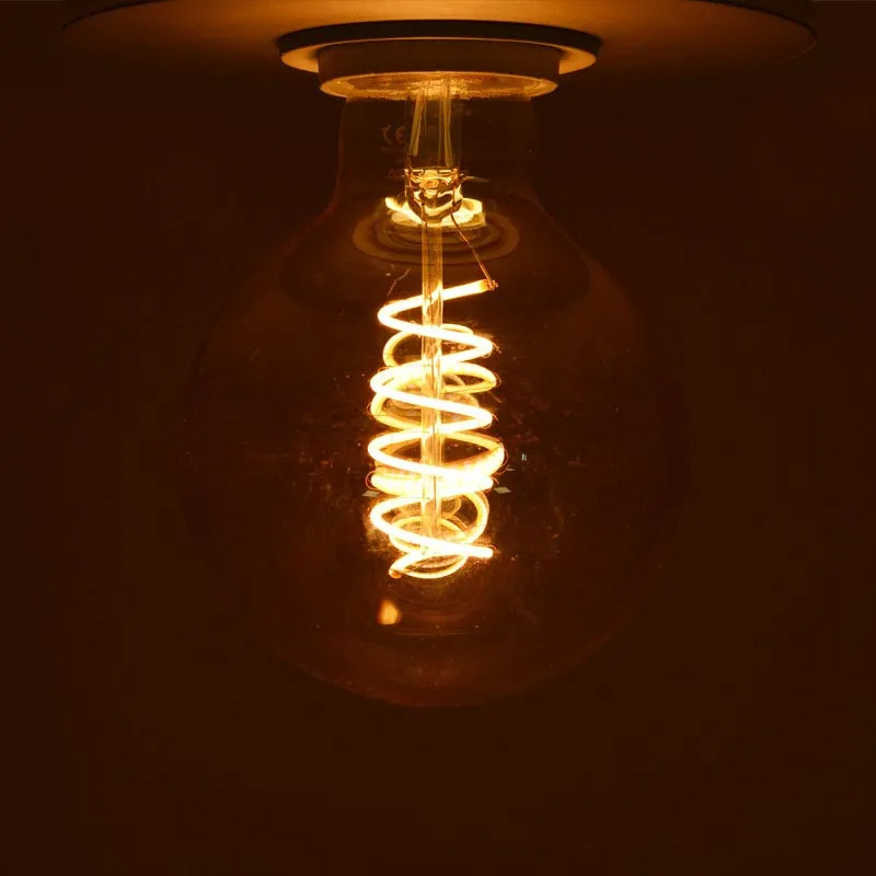 LED FIL COB GLOBE G95 E27 4 W 2700 K GOLDEN BOITE SPIRALE