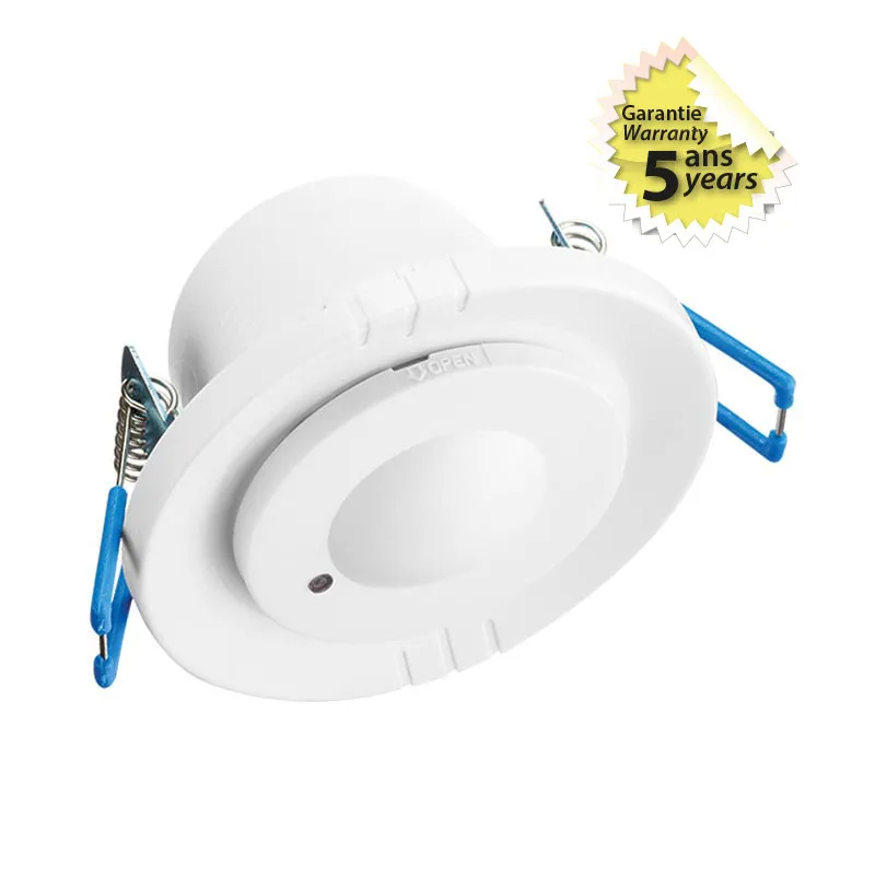DETECTEUR DE MOUVEMENT RADIO  FREQUENCE LED ENCASTRABLE 360deg