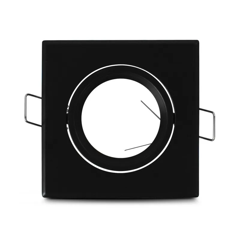SUPPORT DE SPOT CARRE NOIR ORIENTABLE 84x84 mm