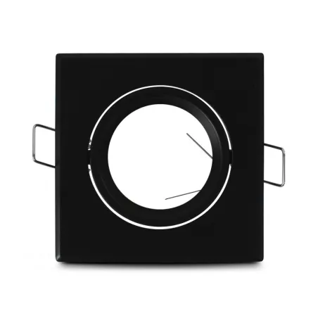 SUPPORT DE SPOT CARRE NOIR ORIENTABLE 84x84 mm