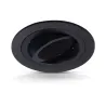 SUPPORT DE SPOT ROND ALUMINIUM ORIENTABLE 92 mm NOIR