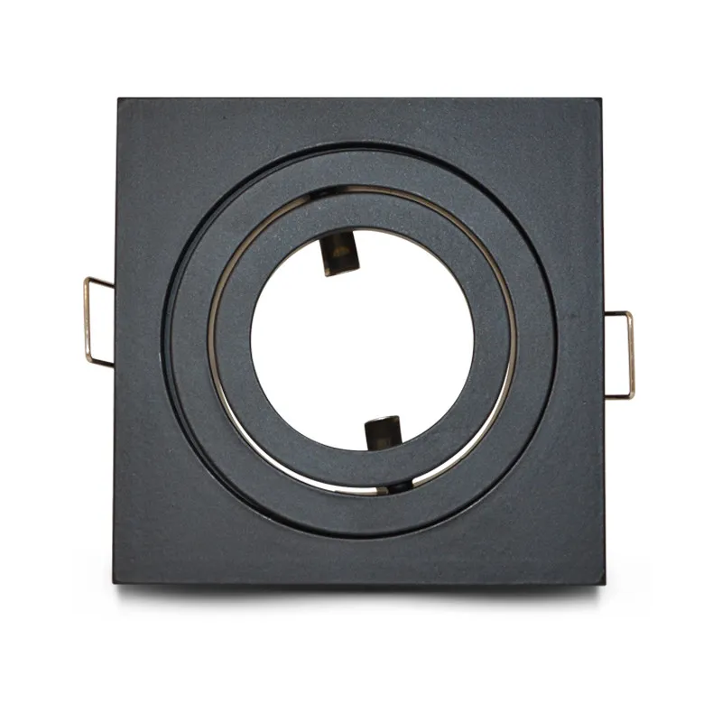 SUPPORT DE SPOT CARRE ALUMINIUM 88x88 mm  NOIR