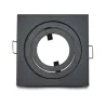 SUPPORT DE SPOT CARRE ALUMINIUM 88x88 mm  NOIR