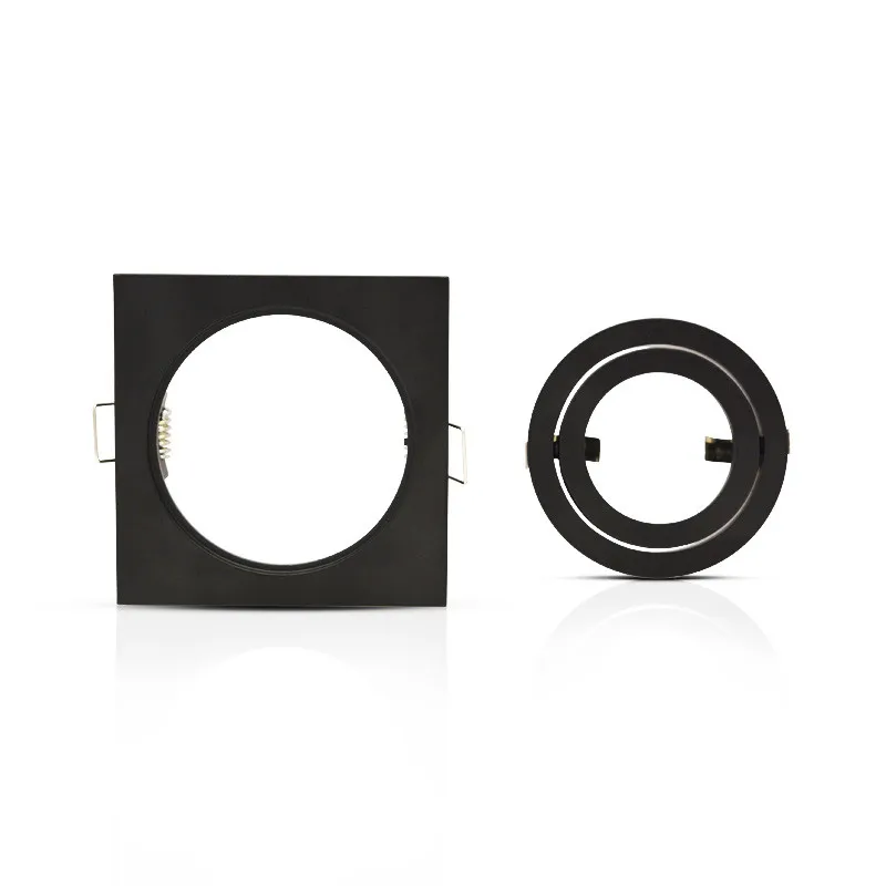 SUPPORT DE SPOT CARRE ALUMINIUM 88x88 mm  NOIR