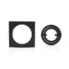 SUPPORT DE SPOT CARRE ALUMINIUM 88x88 mm  NOIR