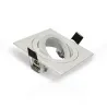 SUPPORT DE SPOT CARRE BLANC  ORIENTABLE 88x88 mm