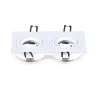 SUPPORT DE SPOT ROND DOUBLE BLANC ORIENTABLE 175x93 mm