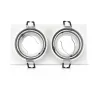 SUPPORT DE SPOT ROND DOUBLE BLANC ORIENTABLE 175x93 mm
