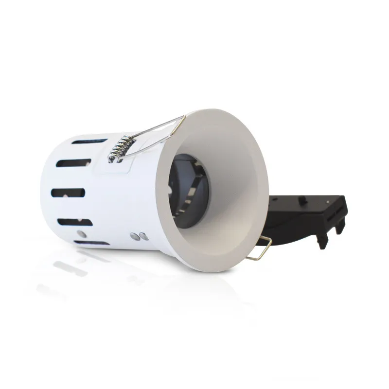 Support de spot BBC rond blanc fixe + douille automatique Basse luminance