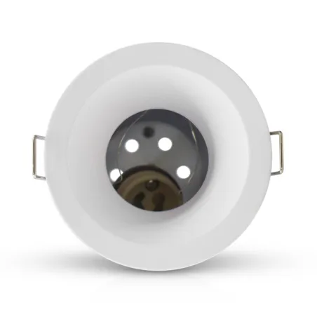 Support de spot BBC rond blanc fixe + douille automatique Basse luminance