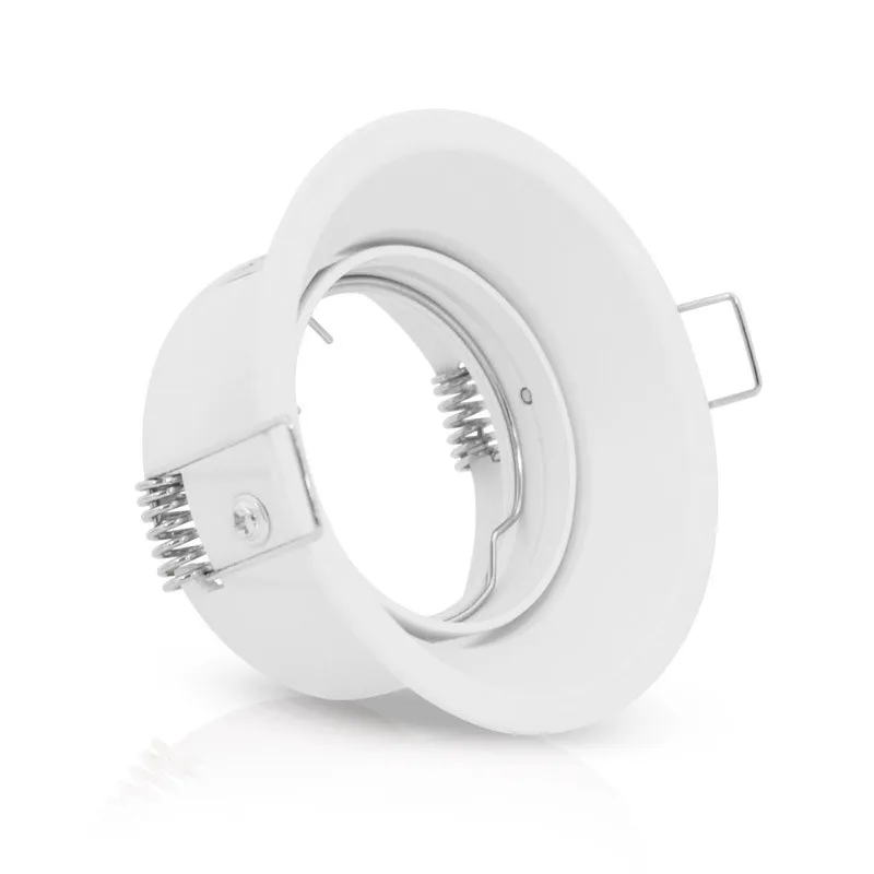 SUPPORT DE SPOT  ROND BLANC ROTATIF BASSE LUMINANCE ORIENTABLE 85mm