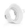 SUPPORT DE SPOT  ROND BLANC ROTATIF BASSE LUMINANCE ORIENTABLE 85mm