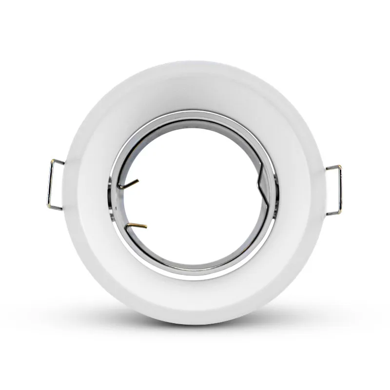 SUPPORT DE SPOT  ROND BLANC ROTATIF BASSE LUMINANCE ORIENTABLE 85mm