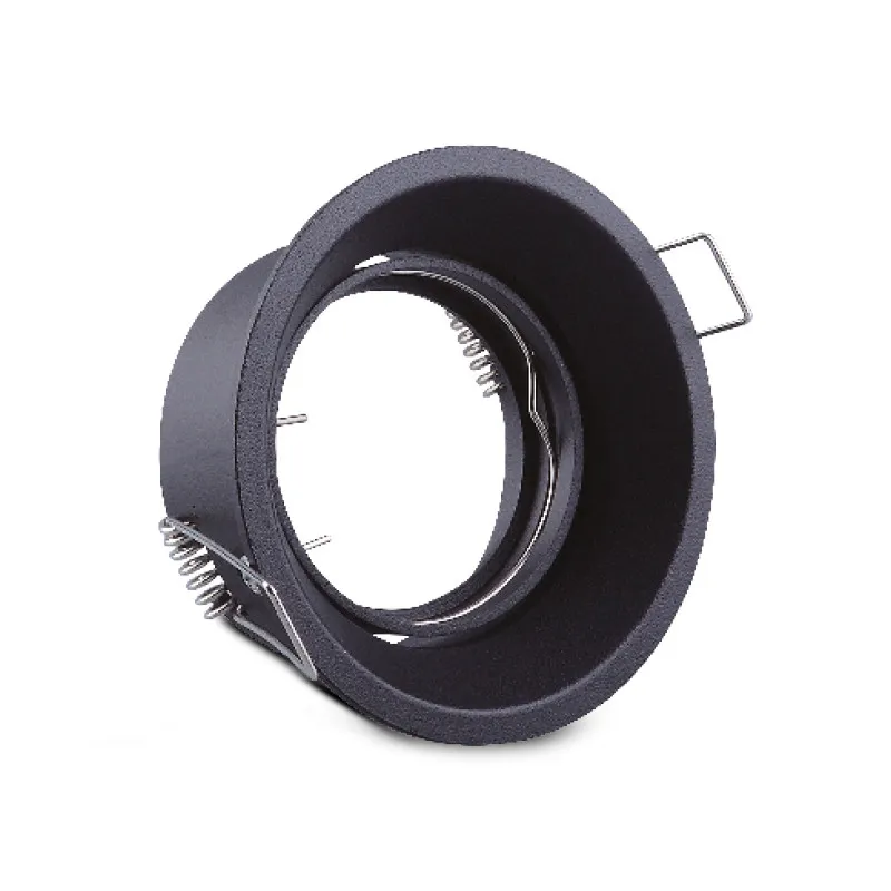 SUPPORT DE SPOT  ROND    NOIR ROTATIF BASSE LUMINANCE ORIENTABLE 85mm