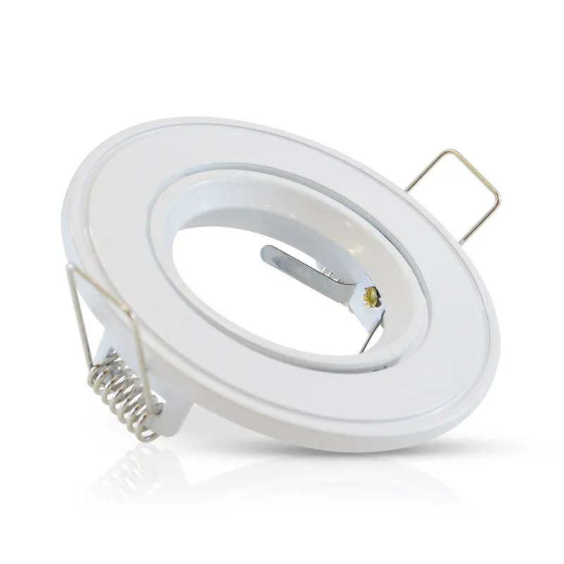 SUPPORT DE SPOT ROND BLANC ORIENTABLE 86 mm