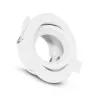 SUPPORT DE SPOT ROND BLANC ORIENTABLE 90 mm PC