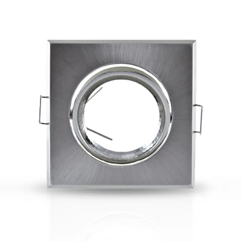 SUPPORT DE SPOT CARRE ARGENT ORIENTABLE 84x84 mm