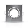 SUPPORT DE SPOT CARRE ARGENT ORIENTABLE 84x84 mm