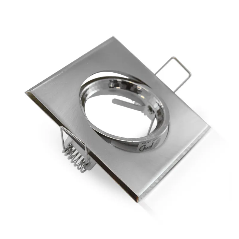 SUPPORT DE SPOT CARRE ARGENT ORIENTABLE 84x84 mm