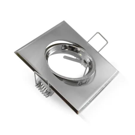 SUPPORT DE SPOT CARRE ARGENT ORIENTABLE 84x84 mm
