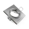 SUPPORT DE SPOT CARRE ARGENT ORIENTABLE 84x84 mm