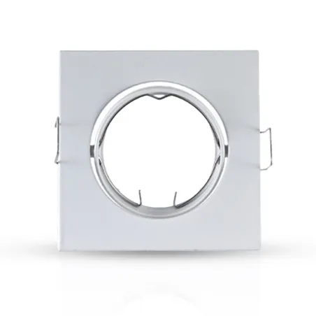 SUPPORT DE SPOT CARRE BLANC  ORIENTABLE 85x85 mm