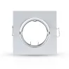 SUPPORT DE SPOT CARRE BLANC  ORIENTABLE 85x85 mm