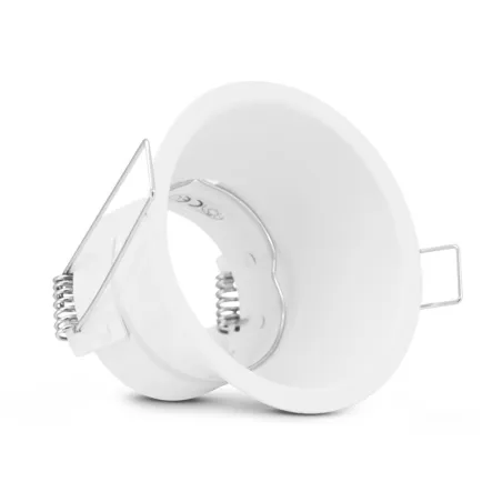 SUPPORT DE SPOT  ROND BLANC FIXE BASSE LUMINANCE 83 mm